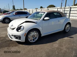 2018 Volkswagen Beetle S with VIN 3VW5DAAT1JM510524, listed as a Copart auction lot 49576915 with 48,750 mi miles and Salvage Title. Bid and sale history available at DreamBid. Image 1.