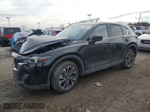 2023 Mazda CX-5 2.5 S Premium Plus Package with VIN JM3KFBEM1P0100091, listed as a Copart auction lot 43353035 with 0 mi miles and Salvage Title. Bid and sale history available at carsss.com. Image 1.