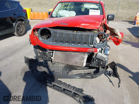 2017 Jeep Renegade Sport with VIN ZACCJBABXHPG35979, listed as a IAAI auction lot 41781553 with 71,265 mi miles and . Bid and sale history available at carsss.com. Image 6.