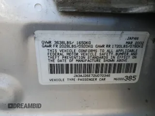 2002 Mitsubishi Lancer ES with VIN JA3AJ26E72U070346, listed as a Copart auction lot 70280254 with 168,260 mi miles and Salvage Title. Bid and sale history available at DreamBid. Image 12.