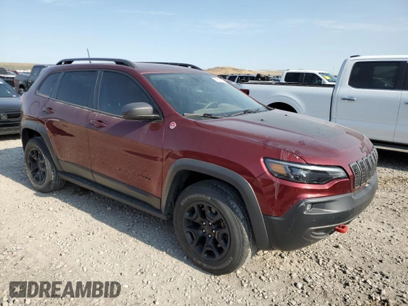 2019 Jeep Cherokee Trailhawk Elite with VIN 1C4PJMBNXKD147403, listed as a Copart auction lot 61609245 with 58,636 mi miles and Clean title. Bid and sale history available at DreamBid. Image 4.