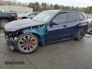 2022 BMW X5 M with VIN 5YMJU0C02N9M84431, listed as a Copart auction lot 46642385 with 14,439 mi miles and Salvage Title. Bid and sale history available at carsss.com. Image 1.