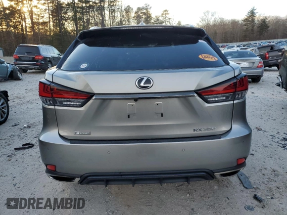 2021 Lexus RX with VIN 2T2YZMDA6MC301222, listed as a Copart auction lot 87929695 with 51,693 mi miles and Salvage Title. Bid and sale history available at carsss.com. Image 6.