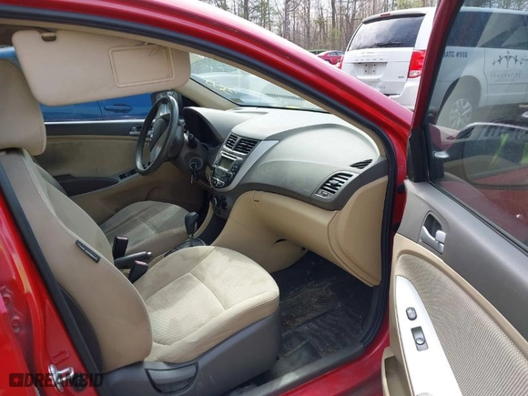 2013 Hyundai Accent GLS with VIN KMHCT4AE6DU353598, listed as a IAAI auction lot 42008388 with 177,101 mi miles. Bid and sale history available at carsss.com. Image 5.