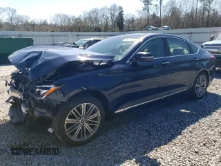 2020 Genesis G80 3.8L with VIN KMTFN4JE7LU329726, listed as a Copart auction lot 45546975 with 58,159 mi miles and Salvage Title. Bid and sale history available at carsss.com. Image 1.