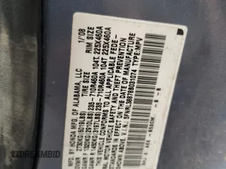 2008 Honda Odyssey Touring with VIN 5FNRL38878B031074, listed as a Copart auction lot 81330694 with 172,896 mi miles and Salvage Title. Bid and sale history available at carsss.com. Image 15.