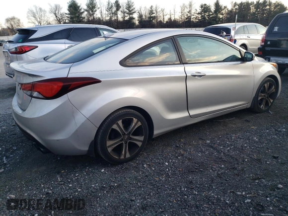 2014 Hyundai Elantra Coupe with VIN KMHDH6AH7EU028634, listed as a Copart auction lot 82925394 with 81,634 mi miles and Clean Title. Bid and sale history available at carsss.com. Image 3.