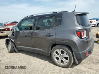 2018 Jeep Renegade Limited with VIN ZACCJADB2JPJ19589, listed as a Copart auction lot 57162995 with 57,585 mi miles and Salvage title. Bid and sale history available at DreamBid. Image 2.