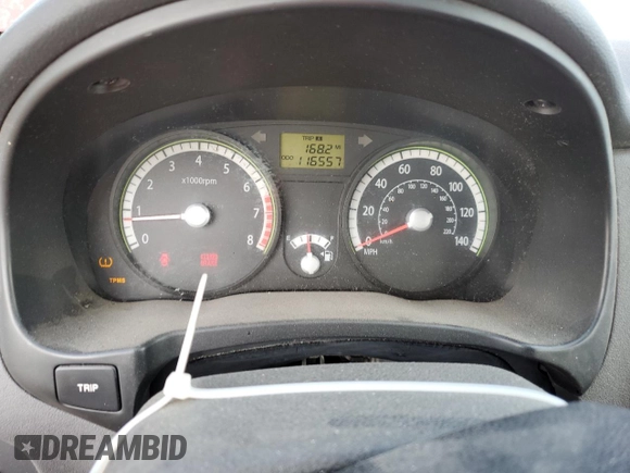 2009 Kia Rio LX with VIN KNADE243X96587429, listed as a Copart auction lot 46500825 with 116,557 mi miles and Salvage Title. Bid and sale history available at carsss.com. Image 9.