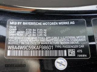 2019 BMW 4 Series 440i xDrive with VIN WBA4W9C59KAF98601, listed as a Copart auction lot 44260465 with 48,908 mi miles and Salvage title. Bid and sale history available at DreamBid. Image 13.