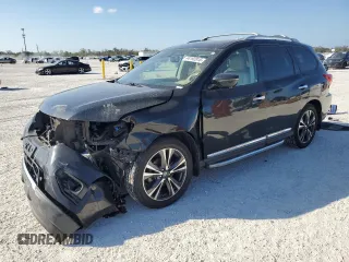 2019 Nissan Pathfinder S with VIN 5N1DR2MM7KC583616, listed as a Copart auction lot 44192815 with 51,097 mi miles and Salvage title. Bid and sale history available at DreamBid. Image 1.