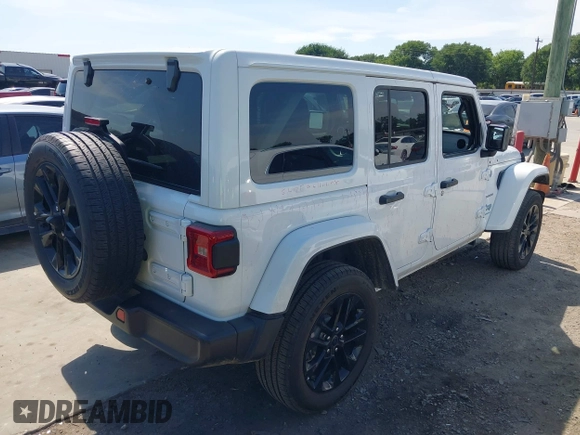 2024 Jeep Wrangler Sahara with VIN 1C4RJXP64RW225507, listed as a IAAI auction lot 42245973 with 45,984 mi miles and . Bid and sale history available at DreamBid. Image 4.