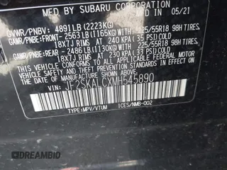 2021 Subaru Forester Special Sports with VIN JF2SKALCXMH545890, listed as a IAAI auction lot 42275690 with 76,461 mi miles and . Bid and sale history available at DreamBid. Image 9.