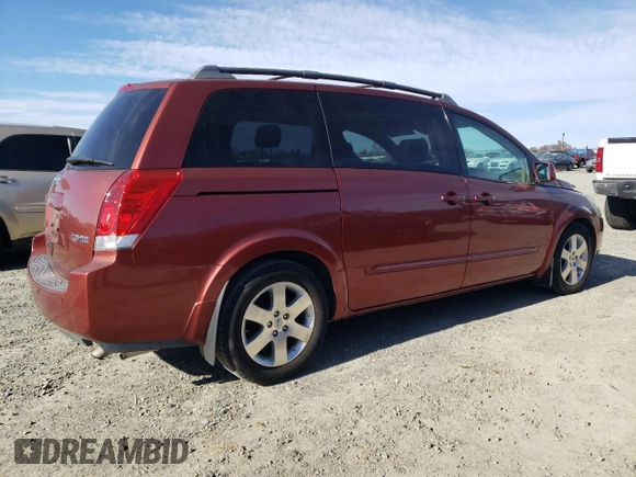 2004 Nissan Quest S z VIN 5N1BV28U94N343133, wystawiony jako Copart lot #88577635 z przebiegiem 96 158 mil mil oraz Czysty tytuł • Clean title. Historia ofert i sprzedaży dostępna na DreamBid. Obrazek 3.