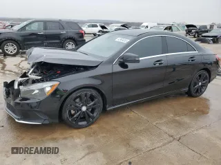 2017 Mercedes-Benz CLA with VIN WDDSJ4EB0HN499720, listed as a Copart auction lot 42954855 with 129,368 mi miles and Salvage Title. Bid and sale history available at carsss.com. Image 1.