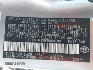 2015 Toyota Camry XLE z VIN 4T1BF1FK6FU068788, wystawiony jako IAAI lot #42380819 z przebiegiem 173 395 mil mil oraz . Historia ofert i sprzedaży dostępna na DreamBid. Obrazek 9.
