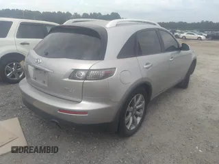 2005 Infiniti FX z VIN JNRAS08W05X203234, wystawiony jako IAAI lot #42375603 z przebiegiem Nie podano mil oraz . Historia ofert i sprzedaży dostępna na DreamBid. Obrazek 4.