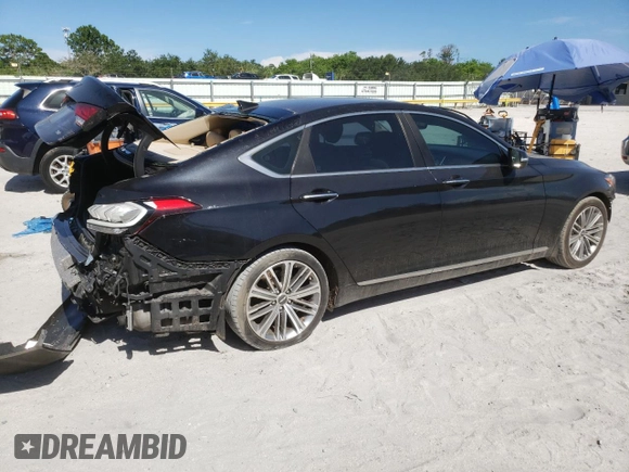 2018 Genesis G80 3.8L with VIN KMHGN4JE3JU238836, listed as a Copart auction lot 61875284 with 118,009 mi miles and Non Repairable. Bid and sale history available at carsss.com. Image 3.
