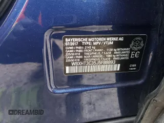 2018 BMW X1 xDrive28i with VIN WBXHT3C35J5F88893, listed as a Copart auction lot 58032725 with 143,968 mi miles and Salvage title. Bid and sale history available at DreamBid. Image 13.