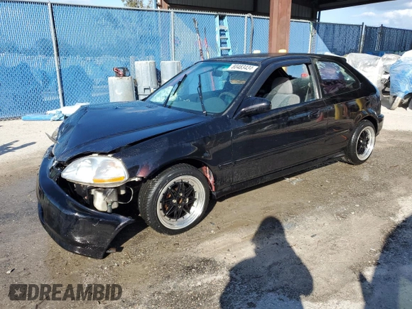 1996 Honda Civic CX with VIN 2HGEJ6323TH103708, listed as a Copart auction lot 80483434 with 91,459 mi miles and Non Repairable. Bid and sale history available at carsss.com. Image 1.