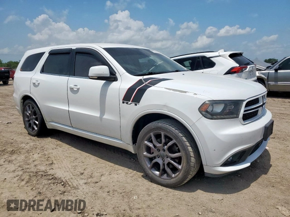 2015 Dodge Durango R/T with VIN 1C4SDHCT9FC916636, listed as a Copart auction lot 61754135 with 201,678 mi miles and Salvage title. Bid and sale history available at DreamBid. Image 4.