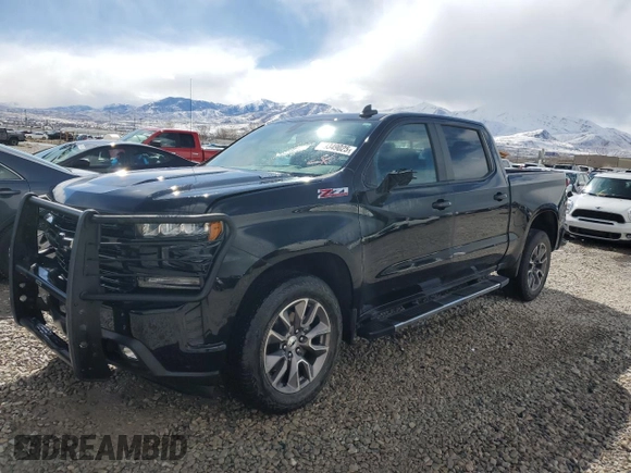 2021 Chevrolet Silverado 1500 RST with VIN 3GCUYEETXMG242080, listed as a Copart auction lot 49349025 with 19,013 mi miles and Salvage Title. Bid and sale history available at carsss.com. Image 1.