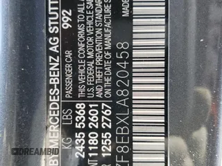 2020 Mercedes-Benz E-Class E 350 with VIN W1KZF8EBXLA820458, listed as a Copart auction lot 48952455 with 0 mi miles and Clean Title. Bid and sale history available at carsss.com. Image 13.