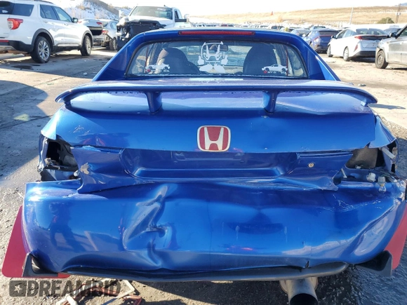 1994 Honda del Sol S with VIN JHMEG1142RS000753, listed as a Copart auction lot 80063034 with 214,736 mi miles and Salvage Title. Bid and sale history available at carsss.com. Image 6.