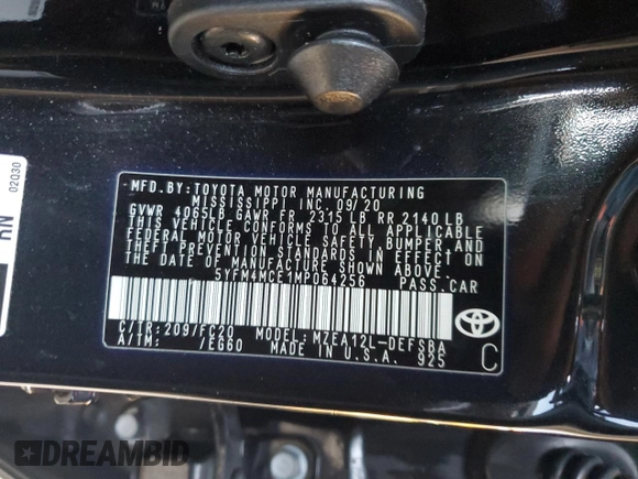 2021 Toyota Corolla SE with VIN 5YFM4MCE1MP064256, listed as a Copart auction lot 88403625 with 97,913 mi miles and Salvage Title. Bid and sale history available at carsss.com. Image 12.