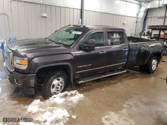 2015 GMC Sierra 3500HD Denali with VIN 1GT424E82FF125315, listed as a Copart auction lot 79726484 with 147,731 mi miles and Clean Title. Bid and sale history available at carsss.com. Image 1.