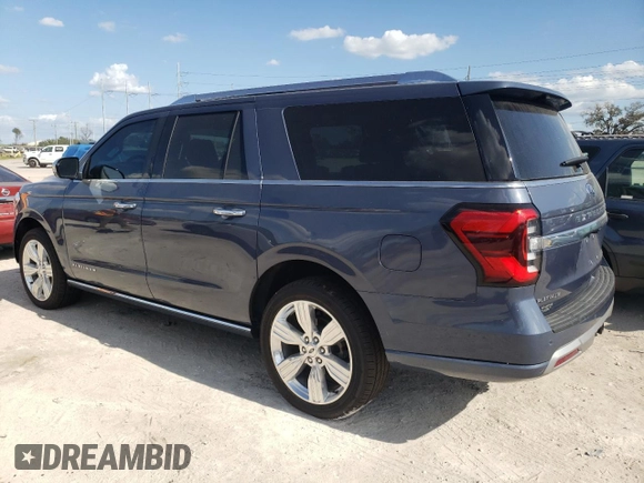 2023 Ford Expedition Max Platinum z VIN 1FMJK1L8XPEA43579, wystawiony jako Copart lot #77406054 z przebiegiem 18 048 mil mil oraz Nie do naprawy • Non repairable. Historia ofert i sprzedaży dostępna na DreamBid. Obrazek 2.
