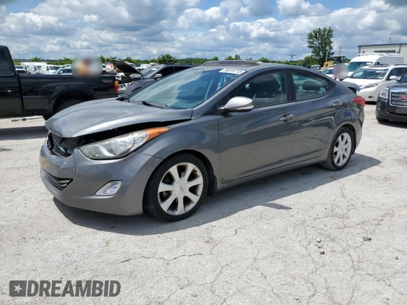 2013 Hyundai Elantra GLS with VIN 5NPDH4AE5DH199454, listed as a Copart auction lot 58515715 with 141,717 mi miles and Salvage title. Bid and sale history available at DreamBid. Image 1.