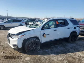 2021 Chevrolet Traverse Premier with VIN 1GNEVKKW4MJ230961, listed as a Copart auction lot 47524575 with 0 mi miles and Salvage Title. Bid and sale history available at carsss.com. Image 1.