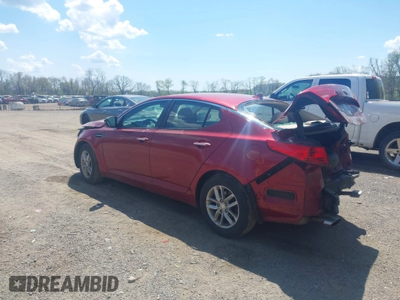 2013 Kia Optima LX with VIN 5XXGM4A74DG189357, listed as a IAAI auction lot 42095444 with 168,096 mi miles. Bid and sale history available at carsss.com. Image 3.