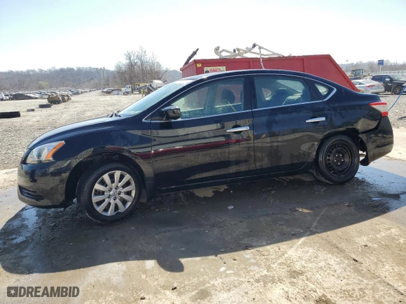 2015 Nissan Sentra SV with VIN 3N1AB7AP1FY346384, listed as a Copart auction lot 49103705 with 74,404 mi miles and Salvage Title. Bid and sale history available at carsss.com. Image 1.