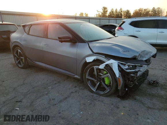2023 Kia EV6 GT with VIN KNDC5DLE5P5106809, listed as a Copart auction lot 77980184 with 11,311 mi miles and Salvage Title. Bid and sale history available at carsss.com. Image 4.