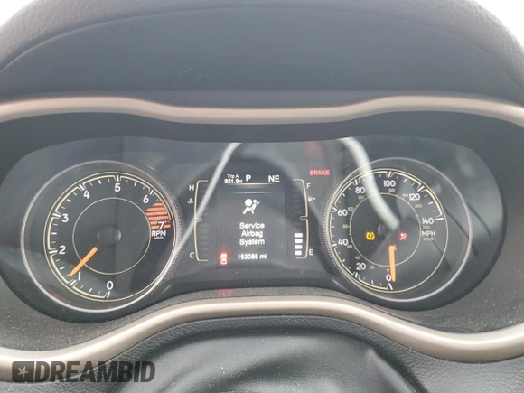 2017 Jeep Cherokee Sport with VIN 1C4PJMAB4HD220913, listed as a Copart auction lot 47193015 with 153,086 mi miles and Salvage Title. Bid and sale history available at carsss.com. Image 9.