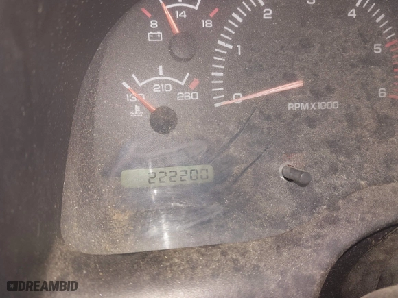 1998 Dodge Ram 1500 with VIN 3B7HF13Z4WG191315, listed as a IAAI auction lot 41643173 with 222,200 mi miles. Bid and sale history available at carsss.com. Image 7.