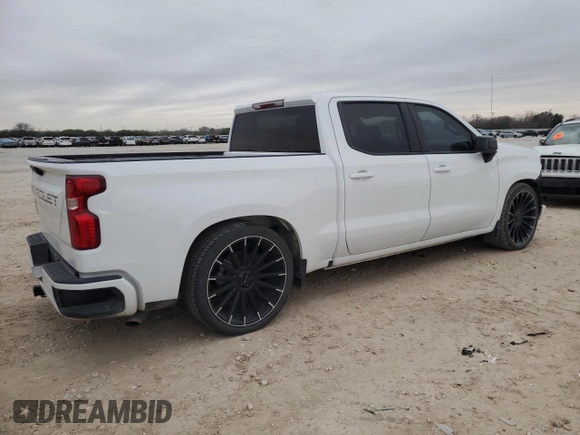 2022 Chevrolet Silverado 1500 LT with VIN 1GCPACEK2NZ635571, listed as a Copart auction lot 88725255 with 0 mi miles and Salvage Title. Bid and sale history available at carsss.com. Image 3.