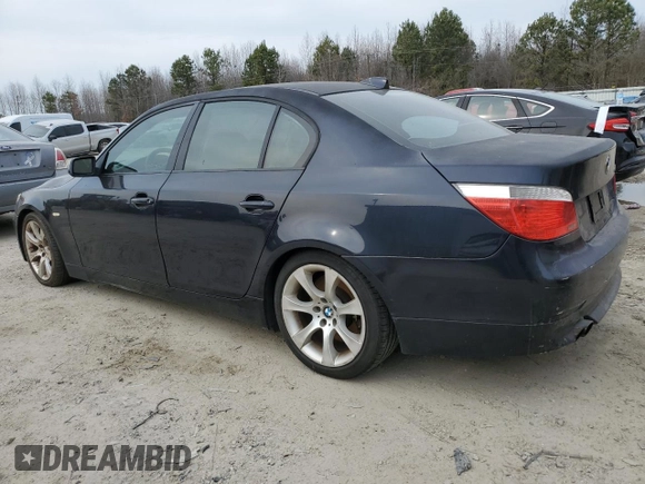 2007 BMW 5 Series 550i with VIN WBANB53537CP03814, listed as a Copart auction lot 47264345 with 203,544 mi miles and Clean Title. Bid and sale history available at DreamBid. Image 2.