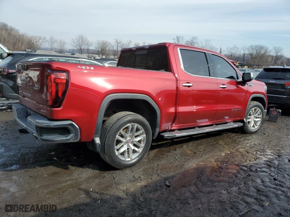 2019 GMC Sierra 1500 SLT with VIN 3GTU9DEL8KG134416, listed as a Copart auction lot 46343595 with 71,659 mi miles and Salvage Title. Bid and sale history available at carsss.com. Image 3.