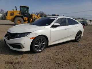 2019 Honda Civic EX z VIN 19XFC1F31KE214059, wystawiony jako Copart lot #48943615 z przebiegiem Nie podano mil oraz Szkoda całkowita • Salvage title. Historia ofert i sprzedaży dostępna na DreamBid. Obrazek 1.