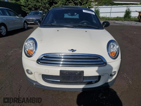 2012 MINI Cooper Coupe with VIN WMWSX1C52CT164027, listed as a Copart auction lot 74329124 with 0 mi miles and Clean Title. Bid and sale history available at carsss.com. Image 5.