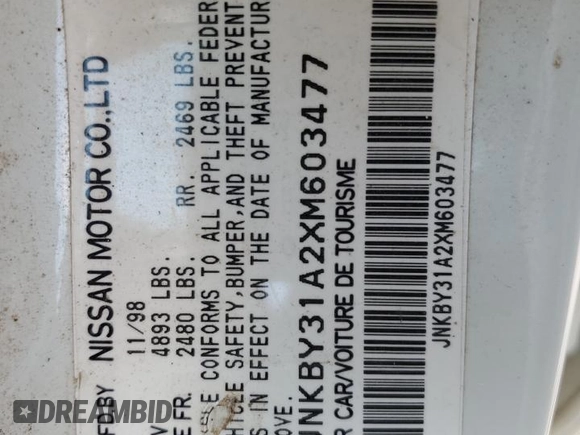 1999 Infiniti Q45 z VIN JNKBY31A2XM603477, wystawiony jako Copart lot #64216924 z przebiegiem 278 602 mil mil oraz Szkody całkowita. Historia ofert i sprzedaży dostępna na DreamBid. Obrazek 12.