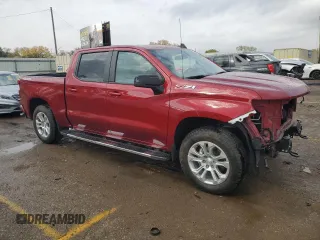 2021 Chevrolet Silverado 1500 RST with VIN 3GCUYEED7MG381544, listed as a Copart auction lot 77349354 with 44,452 mi miles and Salvage Title. Bid and sale history available at carsss.com. Image 4.