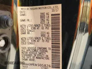 2018 Nissan Titan XD SV with VIN 1N6AA1RP8JN505826, listed as a Copart auction lot 76063974 with 0 mi miles and Non Repairable. Bid and sale history available at carsss.com. Image 13.