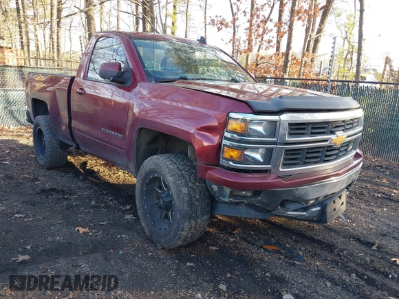 2015 Chevrolet Silverado 1500 LT with VIN 1GCNKREC3FZ233348, listed as a IAAI auction lot 41496887 with 253,994 mi miles. Bid and sale history available at carsss.com. Image 1.