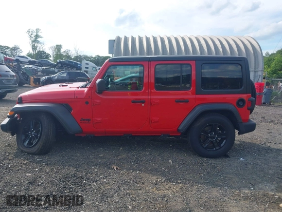 2020 Jeep Wrangler Unlimited Freedom with VIN 1C4HJXDG5LW282721, listed as a IAAI auction lot 42268956 with 47,245 mi miles and . Bid and sale history available at DreamBid. Image 14.