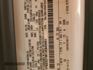 2018 Ford Transit Passenger XL с VIN 1FBZX2YM7JKB05893, выставлен на аукционе Copart как лот 44839445 с пробегом 128 623 миль миль и Чистый • Clean title. История ставок и продаж доступна на DreamBid. Изображение 13.