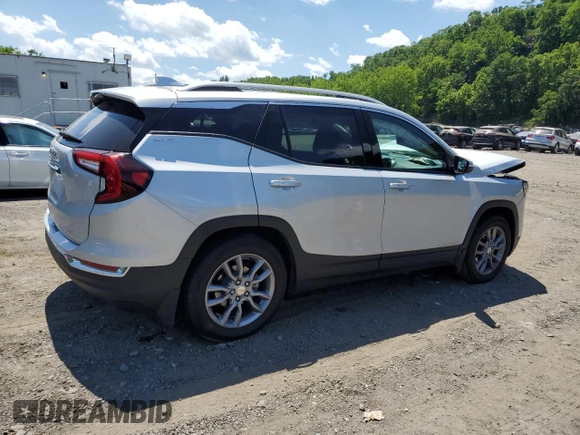 2022 GMC Terrain SLT with VIN 3GKALVEV0NL227314, listed as a Copart auction lot 62262175 with 24,837 mi miles and Salvage title. Bid and sale history available at DreamBid. Image 3.